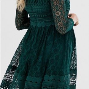 Maternity Dress size 8. Hunter green. From ASOS.